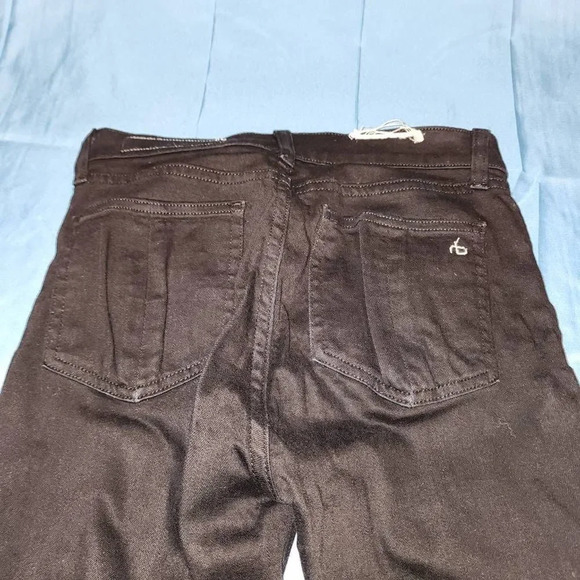Rag & Bone Womens Black Raw Hem 10" Capri Jeans 25 - Picture 4 of 8